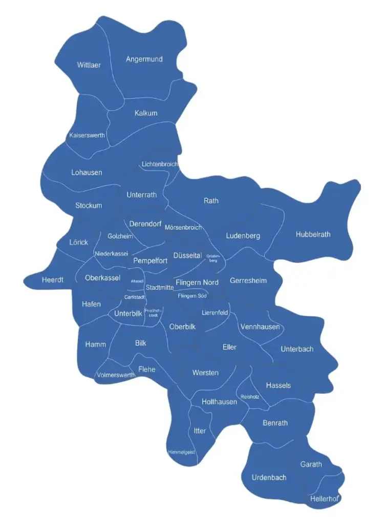Das sind SECOTEK Servicegebiete Düsseldorf